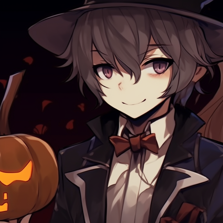 Two characters in neo-gothic outfits, elaborately detailed backdrop and striking contrasts. iconic movie character matching meme pfp halloween theme pfp for discord.