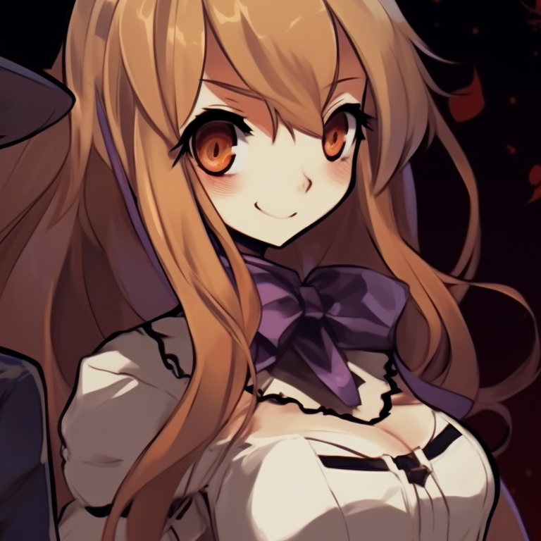 Two characters in neo-gothic outfits, elaborately detailed backdrop and striking contrasts. iconic movie character matching meme pfp halloween theme pfp for discord.