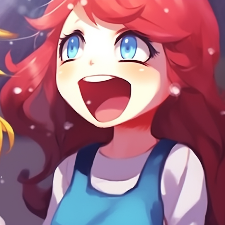 Two female characters, vibrant colors and exaggerated expressions, in mid-laugh. laugh out loud girl matching pfp pfp for discord.