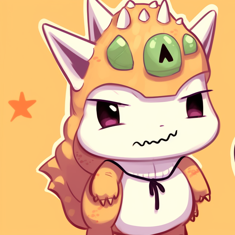 Two dinosaur characters, one a friendly T-rex, the other a cute Triceratops, both wearing Halloween costumes, portrayed in a charming chibi style. adorable dino matching pfp halloween theme pfp for discord.