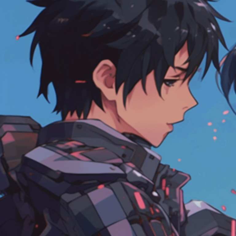 Two characters underwater, intimate proximity, radiating love. cool matching gif pfp pfp for discord.