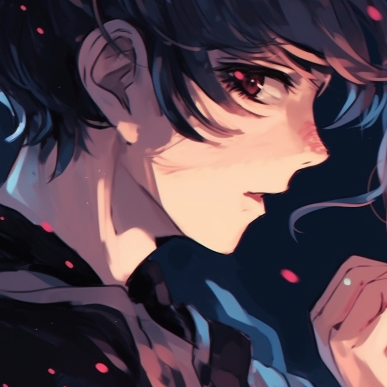 Two characters under a starry sky, vibrant palette and soft outlines. creative matching discord pfp pfp for discord.