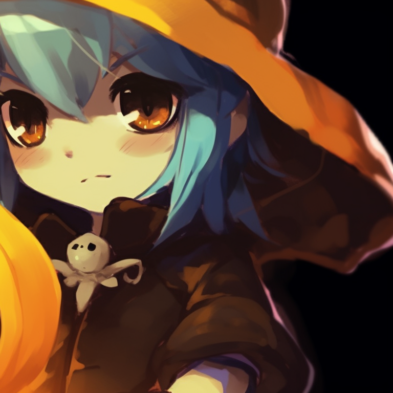 Two Pokemon amidst a fall setting, earth-toned palette, subtle festive accents. matching pokemon pfp halloween theme for friends pfp for discord.