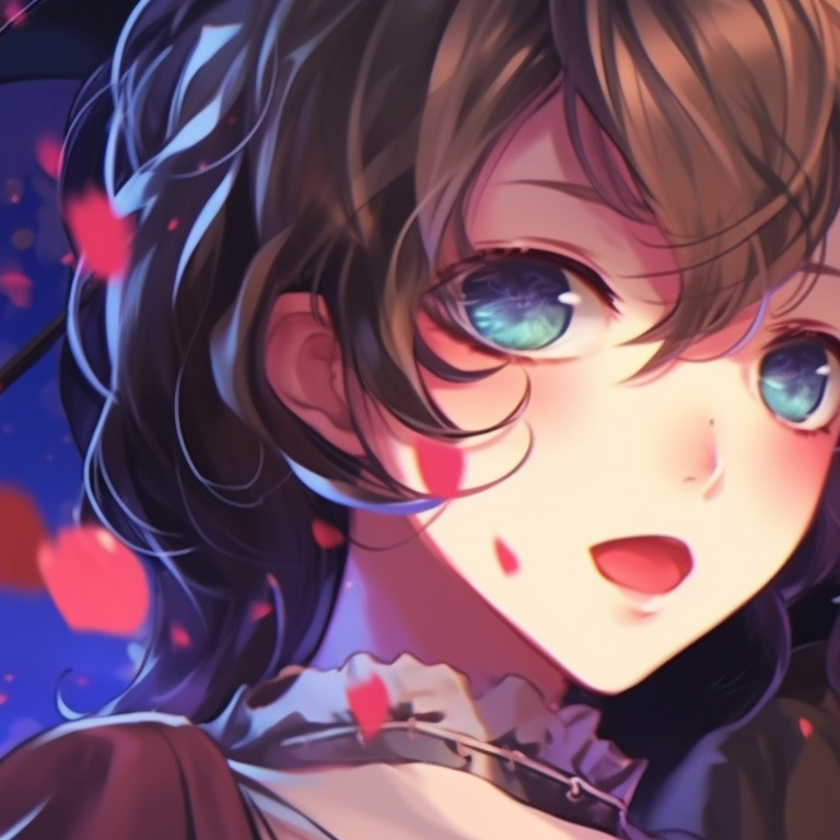 Two characters with Pumpkin motifs, warming and light color tones. pinterest ideas for matching couples pfp halloween theme pfp for discord.