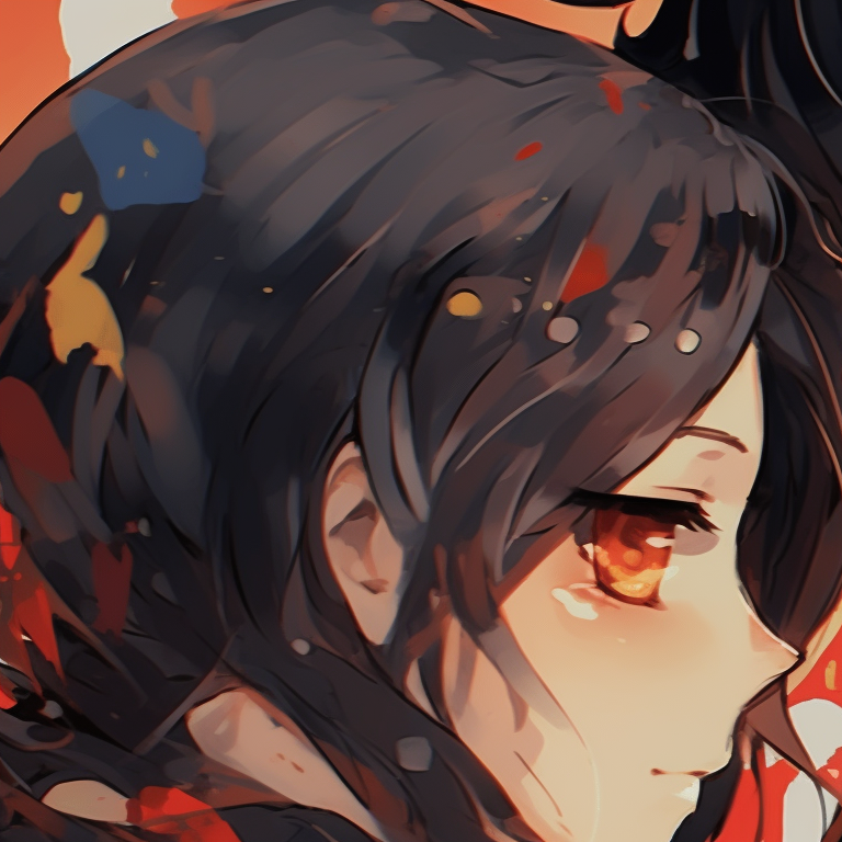 Two characters, intricate detailing on outfits and weapons, poised for combat. creative anime pfp matching pfp for discord.