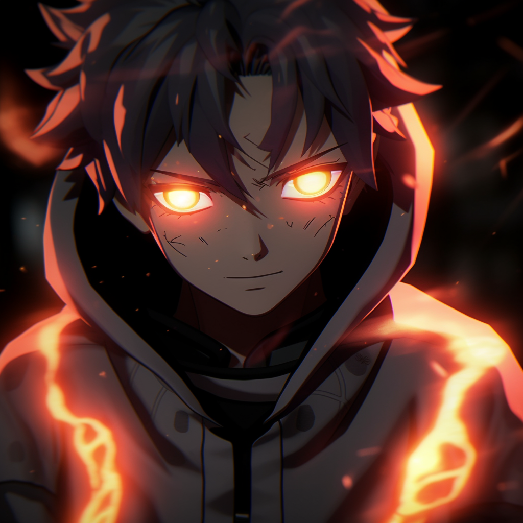 Uzumaki Naruto surrounded by a glowing aura, showcasing powerful energy. glowing pfp anime for naruto enthusiasts