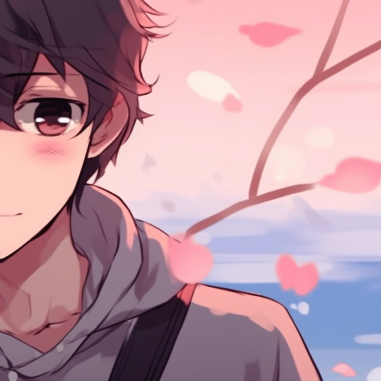 Two characters under a glowing moonlight, soft shades of blue and silver highlights. cute couple's matching pfp pfp for discord.