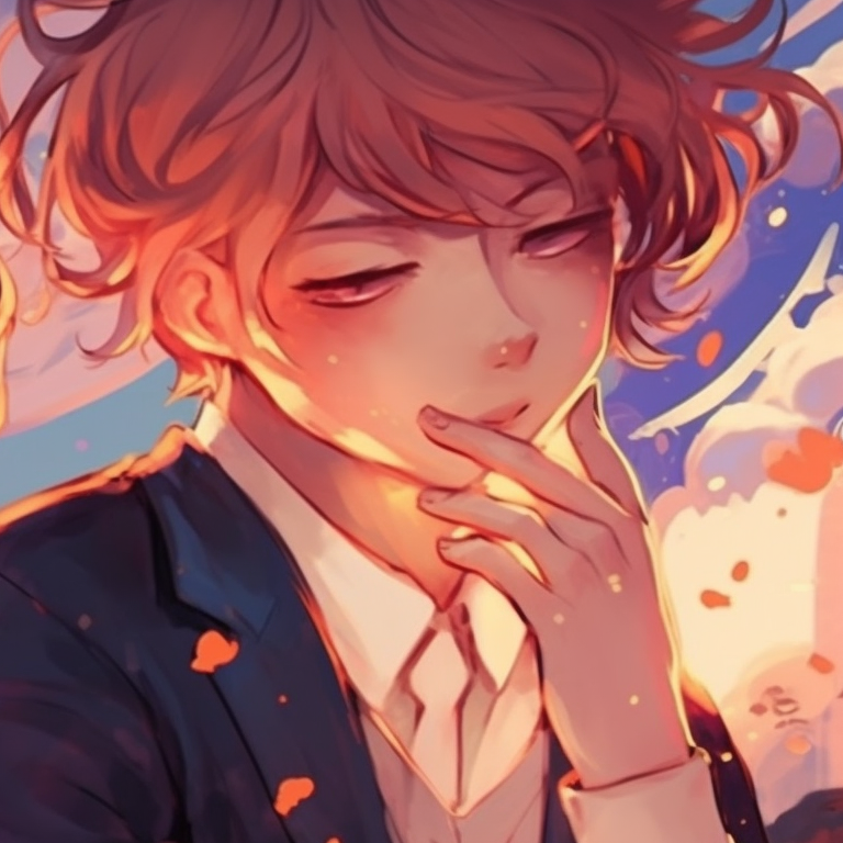 Two characters in a fantastical setting, featuring vibrant colors, whimsical elements, and soft, flowing lines. couples matching pfp discord ideas pfp for discord.