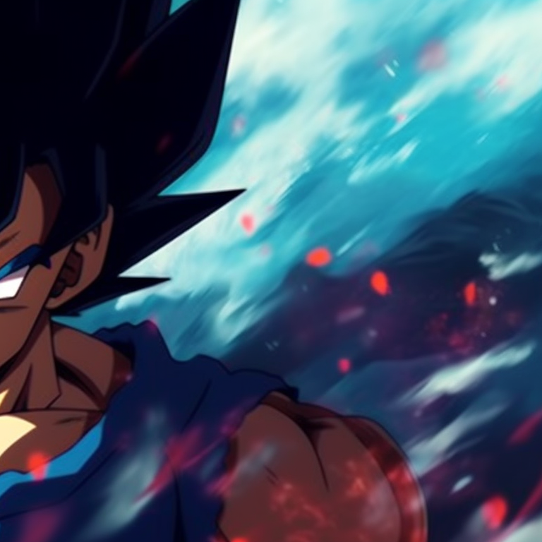 Goku and Vegeta in peaceful poses, soft colors but intense gazes. anime goku and vegeta matching pfp pfp for discord.