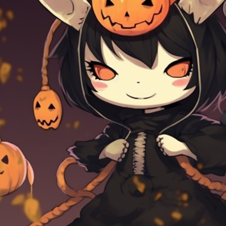 Two characters appearing as midnight creatures, silhouetted art style giving off a sense of suspense. unique halloween theme animal pfps pfp for discord.