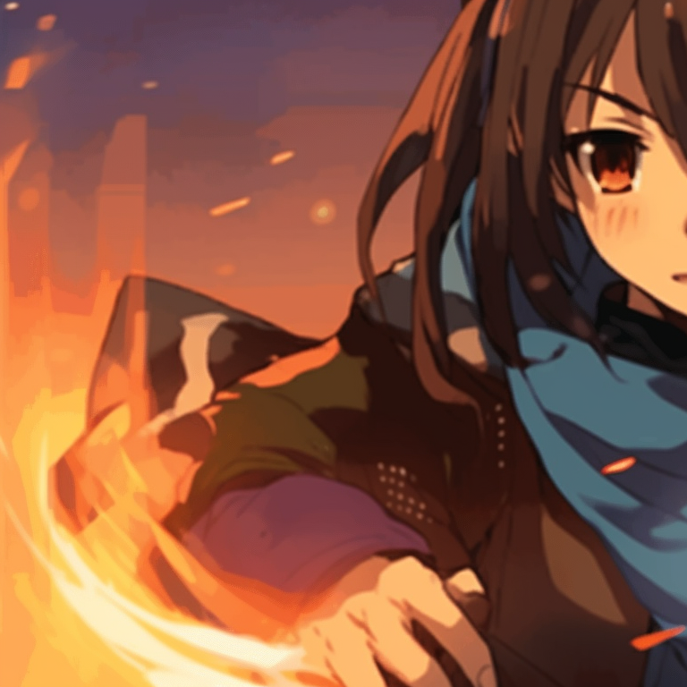 Two characters in combat poses, highlighting the intensity in their eyes. matching pfp gif for loved ones pfp for discord.