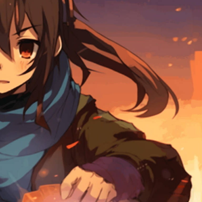 Two characters in combat poses, highlighting the intensity in their eyes. matching pfp gif for loved ones pfp for discord.