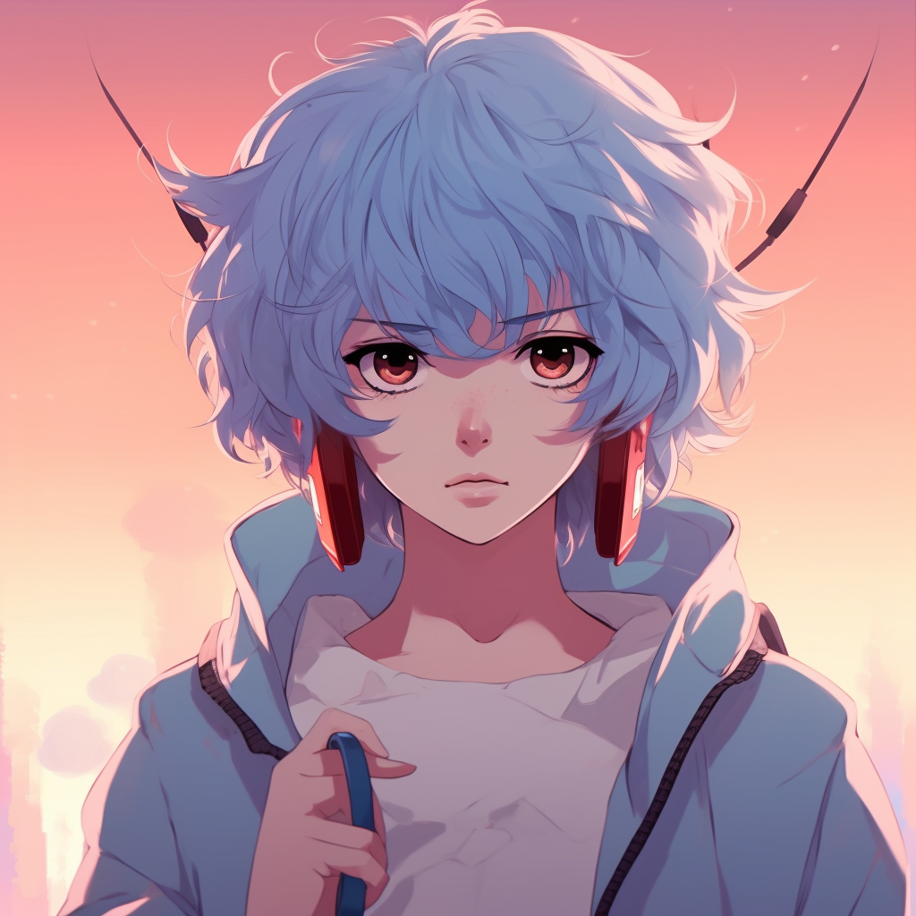 High contrast anime profile picture with striking color differences, bold lines and detailed character design. aesthetic pfp anime themes pfp for discord.