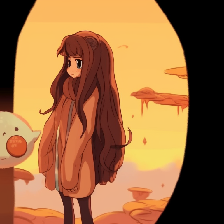 Two characters in harmony, earthy colors and mystical ambience, standing side-by-side. innovative cartoon matching pfp designs pfp for discord.