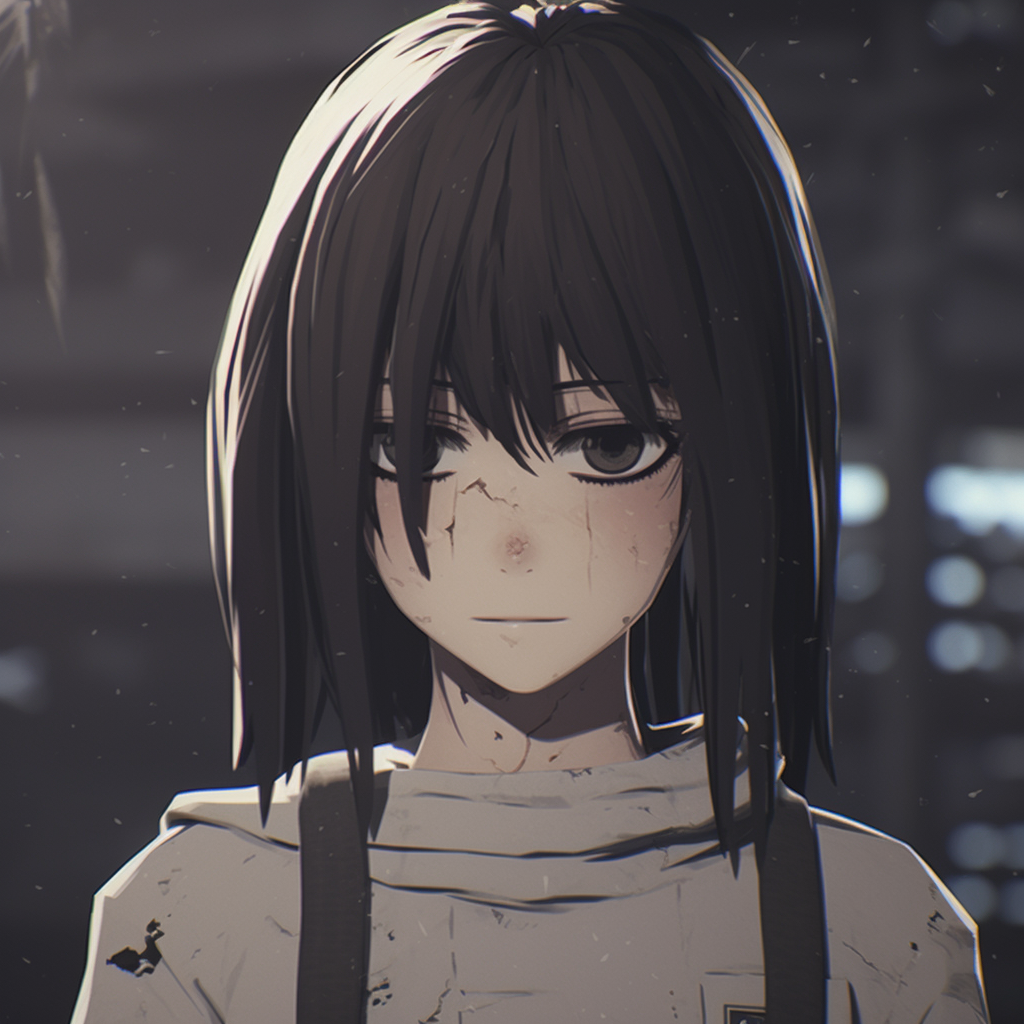 Close-up of a tearful Mikasa Ackerman, focus on realistic tear and eye details, dynamic shading. high-quality anime sad pfps