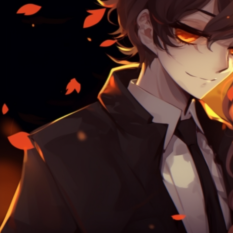 Characters in Gothic attire, grey tones and stone castle backdrop. halloween themed couple pfp ideas pfp for discord.