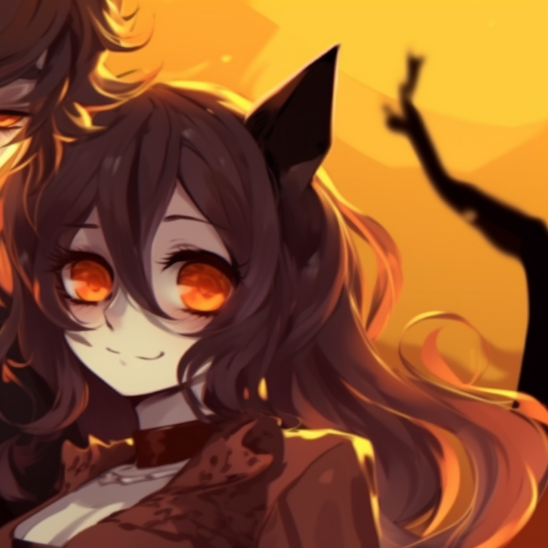 Characters in Gothic attire, grey tones and stone castle backdrop. halloween themed couple pfp ideas pfp for discord.