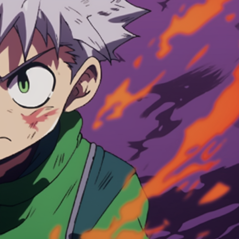 Gon and Killua under a sunset sky, warm colors conveying a sense of camaraderie. gon and killua wallpaper matching pfp pfp for discord.