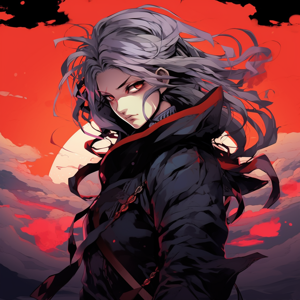 Highlighted Samurai sword, with an impressive reflection effect and metallic texturing. aesthetic badass anime pfp