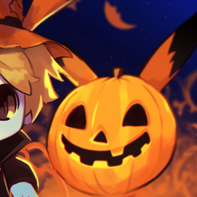 Two legendary Pokemon in an ominous Halloween setting, intense colors and grandiose design. creative matching pokemon pfp halloween theme ideas pfp for discord.