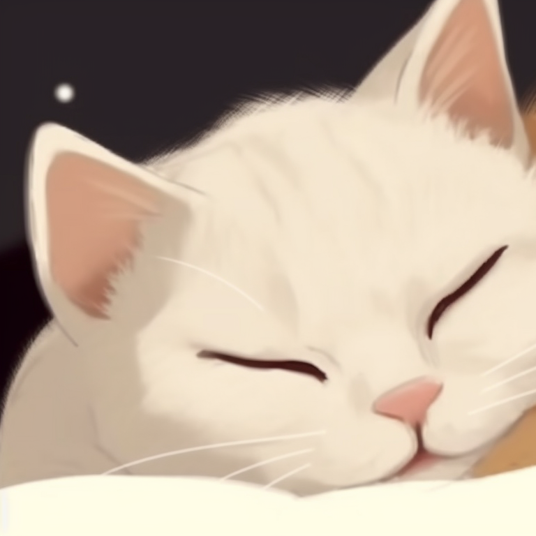 Two characters as multi-colored cats, identical pose with complementing pastel colors. cute cat matching pfp designer pfp for discord.