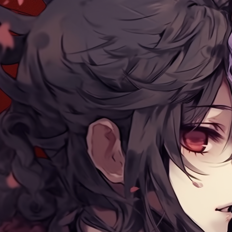 Two witches caught in the hour of their magic, deep ambient lighting, with detailed costuming. spooky anime couples halloween themed profile pictures pfp for discord.