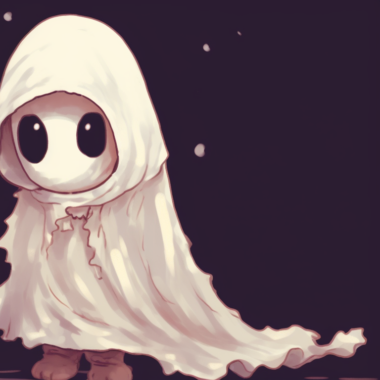 Two ghost characters, leaving trails of snowflakes, against a cozy fireplace backdrop. fashionable matching cute ghost christmas pfp pfp for discord.
