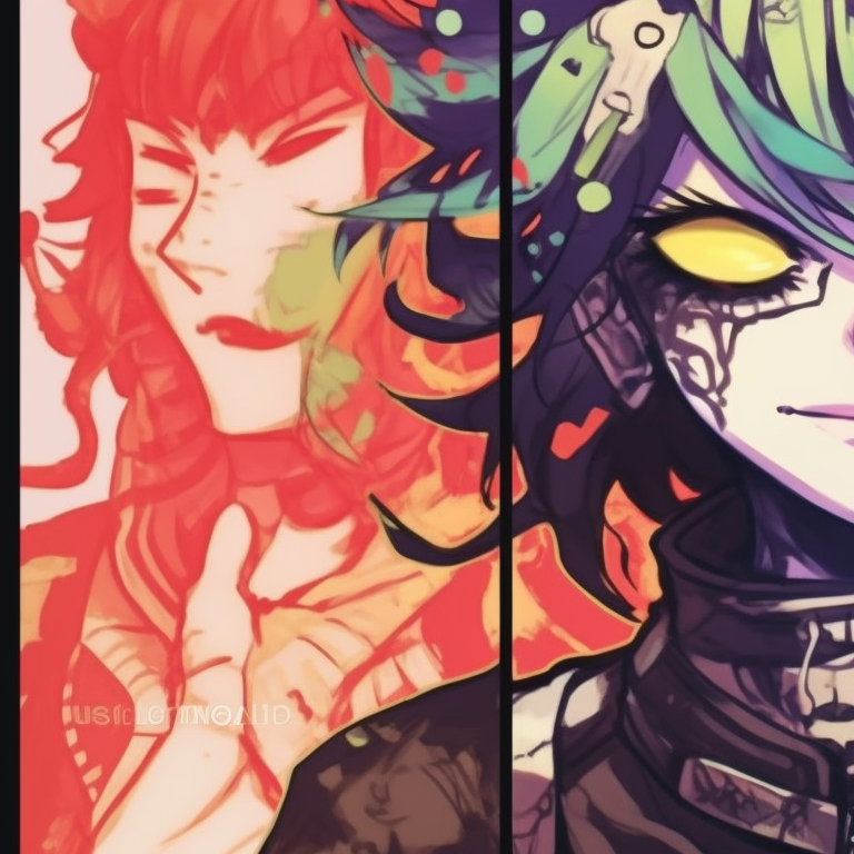 Three characters in matching school uniforms, soft color palette and detailed background. cool matching trio pfp designs pfp for discord.