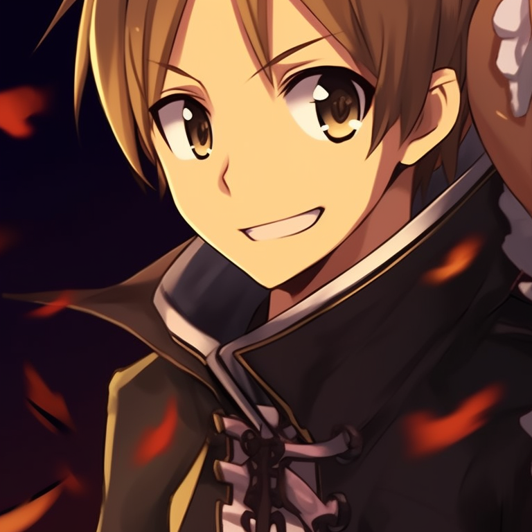 Kirito and Asuna, striking pose with a gothic castle in the background, colors in cool tones and characters' expressions portraying mischief. sword art online characters kirito and asuna halloween matching pfp pfp for discord.