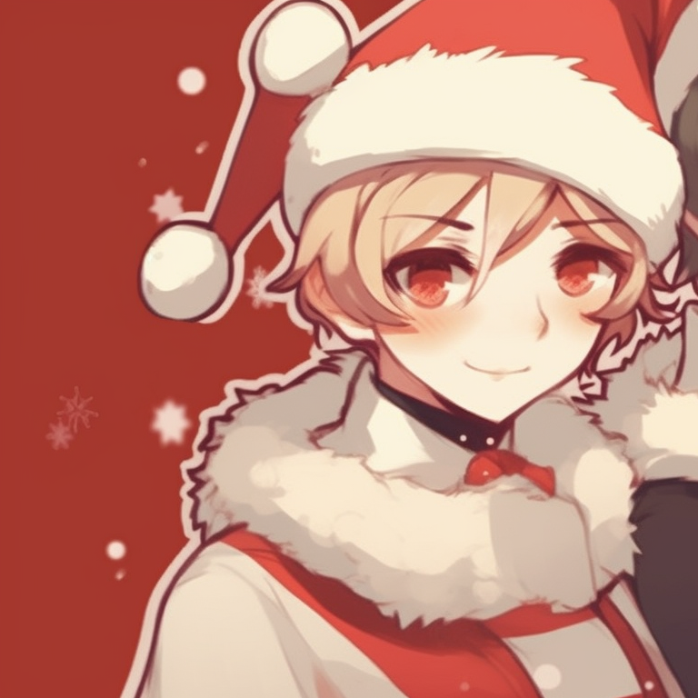 Two characters beneath starry Christmas lights, pastel palette and matching garlands. classy matching christmas aesthetic pfp pfp for discord.