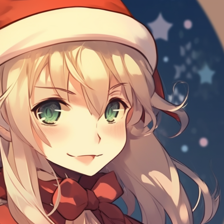 Two characters dressed in Victorian-era Christmas clothing, a muted color palette with lots of cold hues. vintage matching discord pfp christmas pfp for discord.