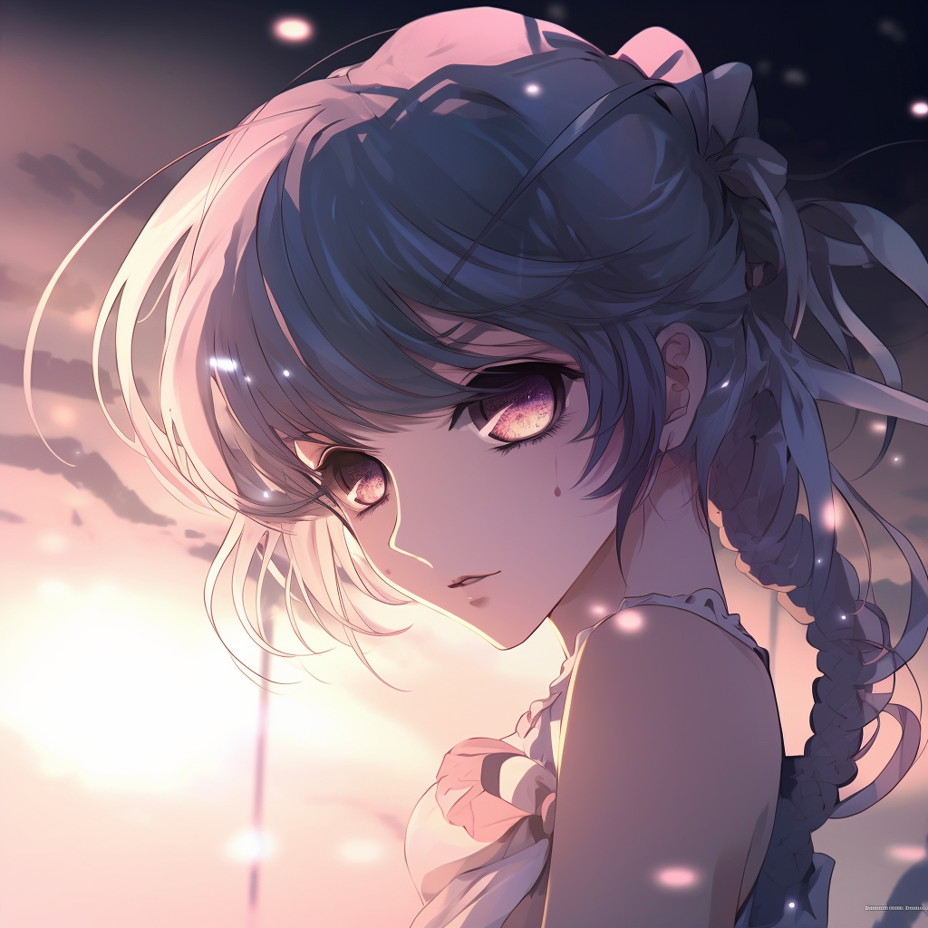 Profile of Sailor Moon, delicate features rendered in a pastel color palette. 4k anime character profile photos