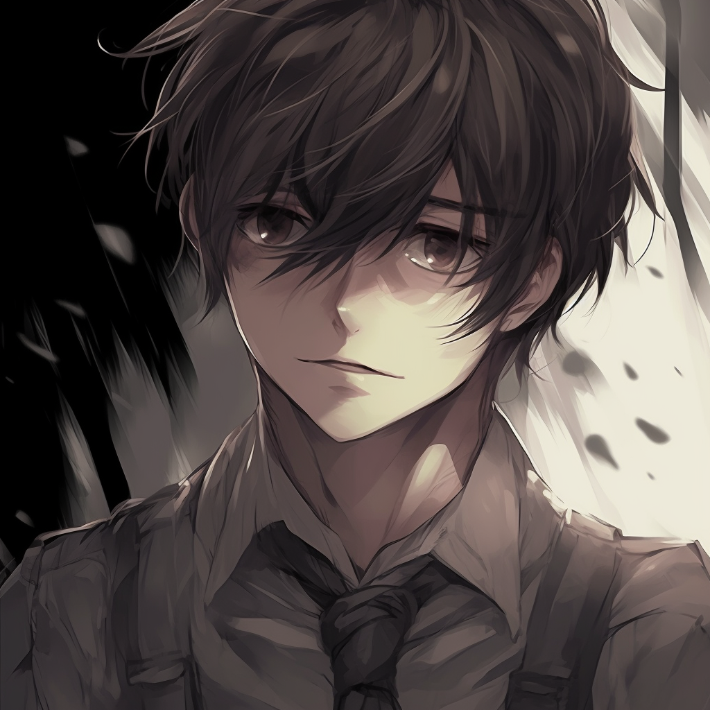 Eren Yeager in his Titan Form, use of stark tones and intense illustration. anime male character pfp