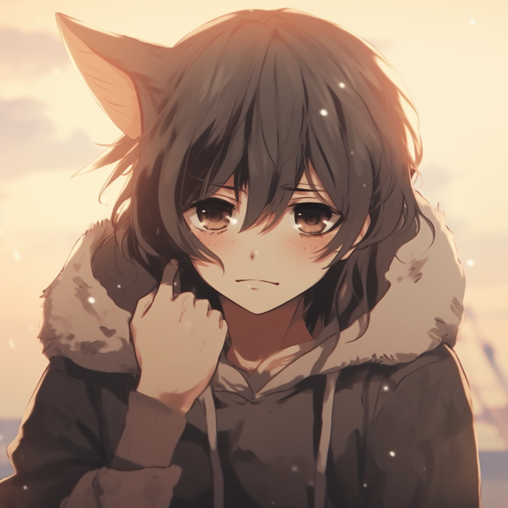 Black and white anime boy, with strong shadows and traditional Japanese art influence. aesthetic anime pfp boy character ideas