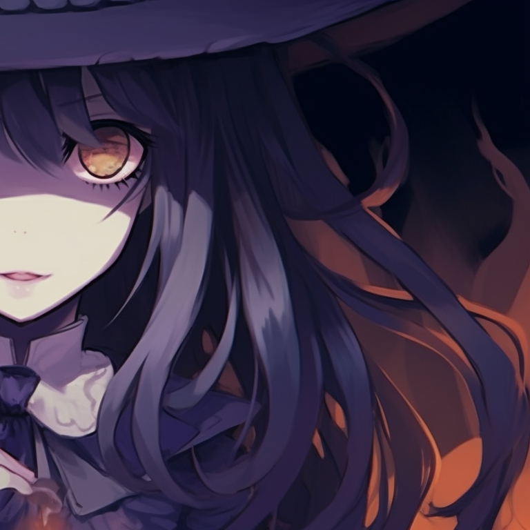 Soulful characters in skeletal outfits, detailed design with warm glow creative hot matching pfp halloween theme pfp for discord.