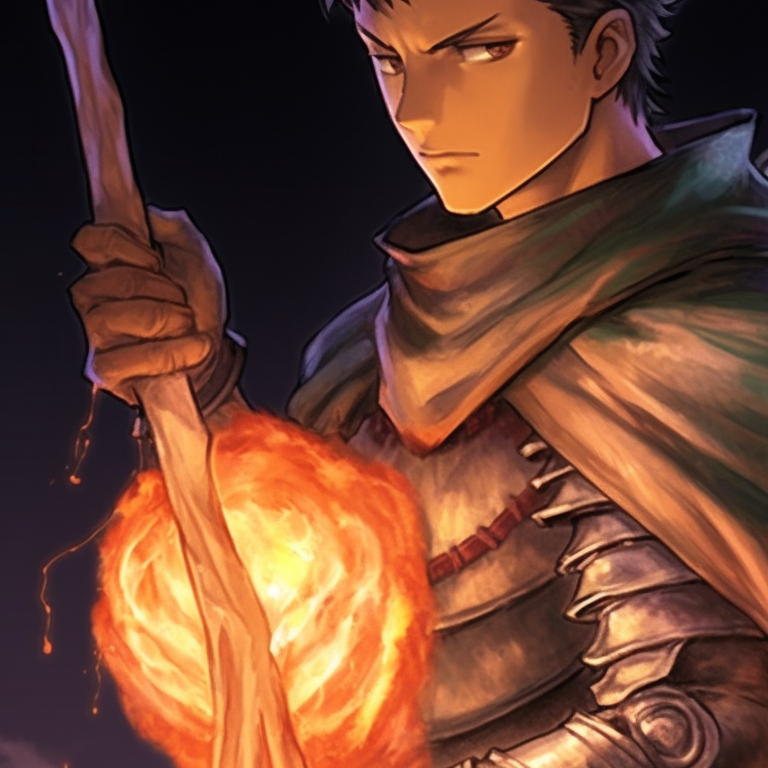 Ghosts floating above the characters, glowing auras, and dark, deep coloring. berserk halloween theme pfps collection pfp for discord.