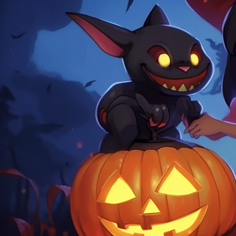 Lilo and Stitch dressed in spooky outfits, with distinct Halloween-themed elements in the background. spooky lilo and stitch matching pfp pfp for discord.