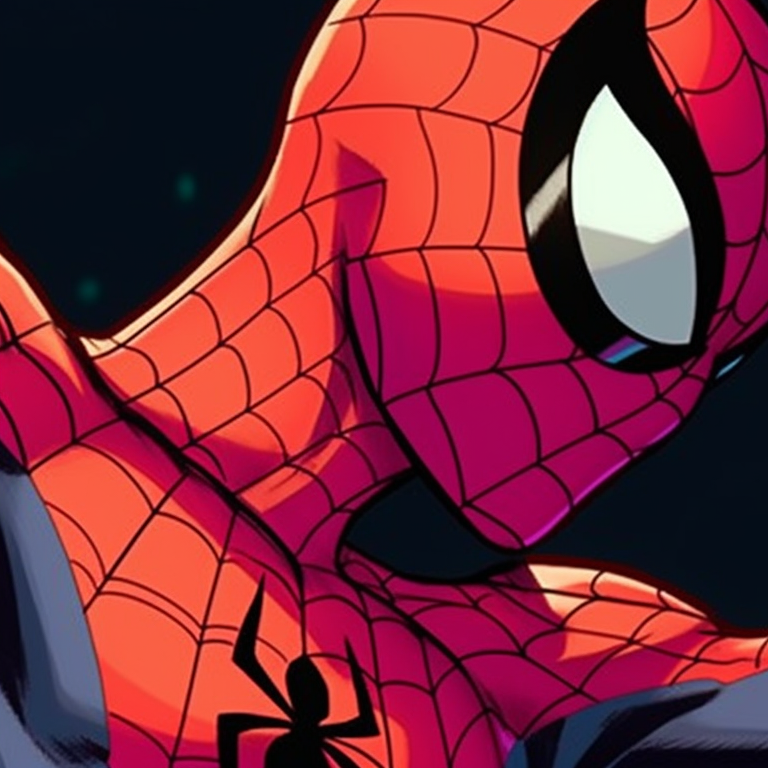 Spiderman and Venom under a twilight sky, displayed with bold lines and sharp colors. spiderman matching pfp comics pfp for discord.