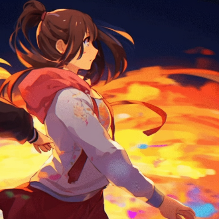 Two characters engaged in a playful activity, smooth animation and bright smiles. inspirational matching gif pfp pfp for discord.