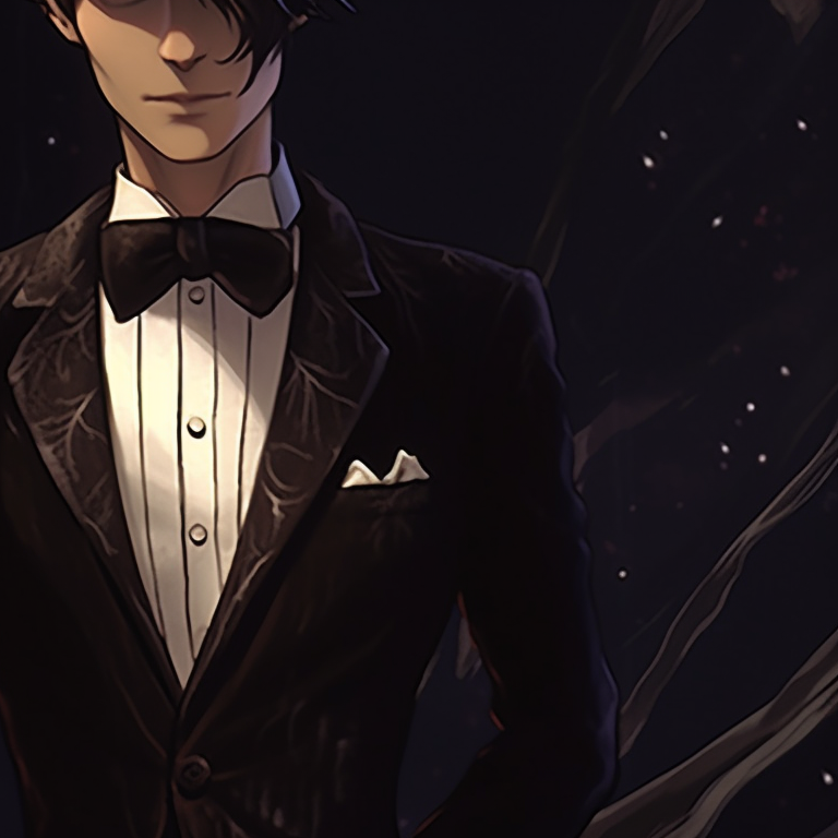 A pair of spectral figures in Christmas attire, cloaked in mist and bathed in soft moonlight. elegant matching spooky christmas pfp for loved ones pfp for discord.