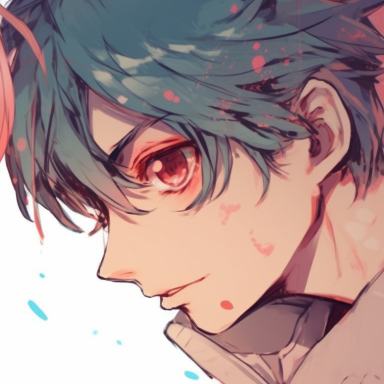 Two characters in a playful pose, whimsical designs and light pastel background. ideal couple pfp matching pfp for discord.