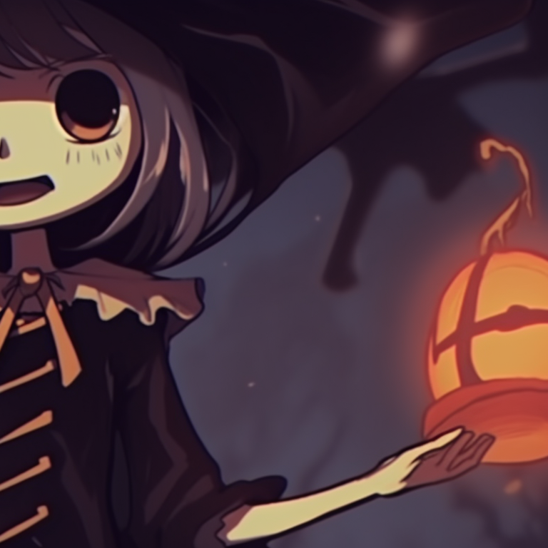 Two ghost characters in a graveyard scene, using dark gothic colors and sorrowful expressions. spooky halloween matching pfps - sad and gloomy pfp for discord.