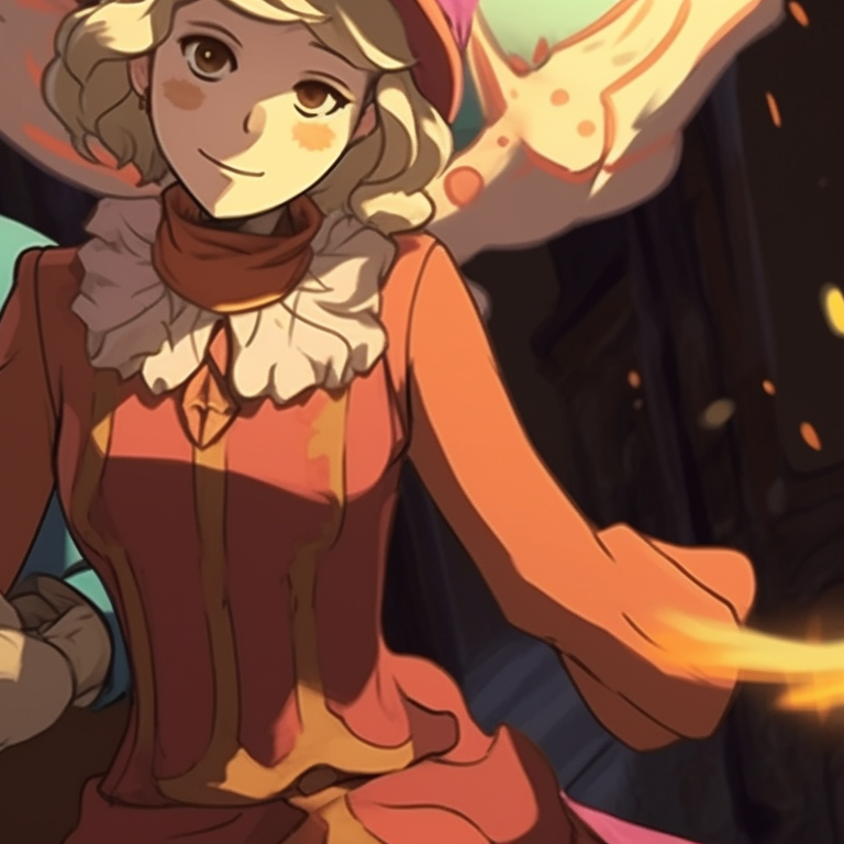 Sophie and Howl in witch costumes, their contrasting expressions add a dash of excitement. howl's castle halloween themed pfp collections pfp for discord.