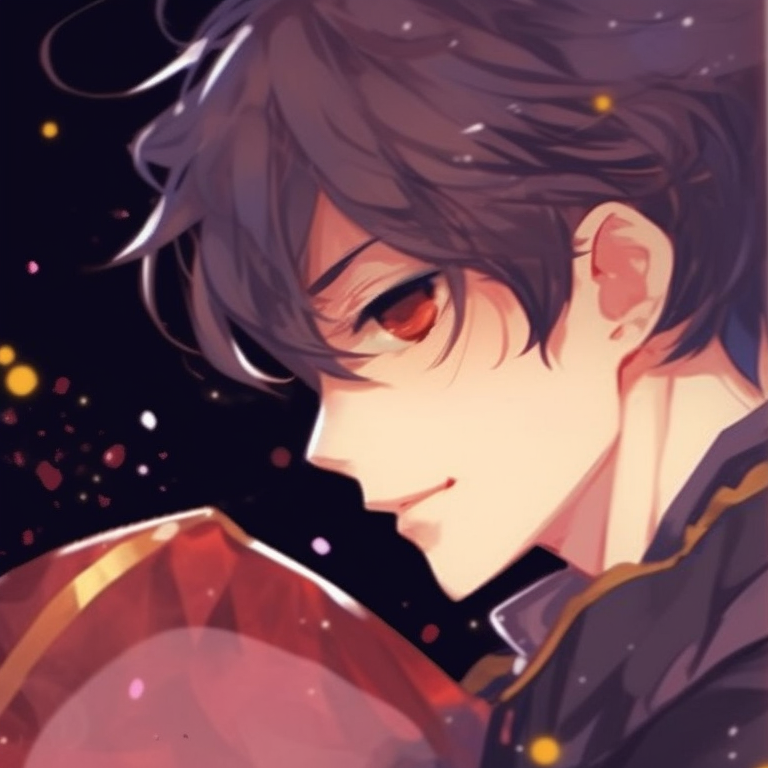 Two characters silhouetted against the moon, minimalistic design with monochrome palette. shojo anime matching pfp couple pfp for discord.