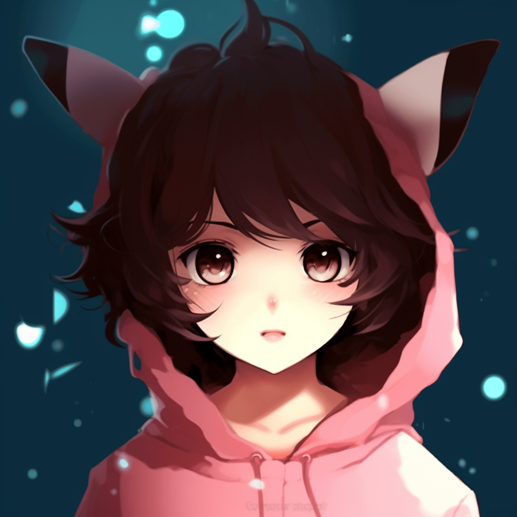 Anime girl with sparkling pink hair, depicting vibrant colors and soft shading. adorable cool animated pfp