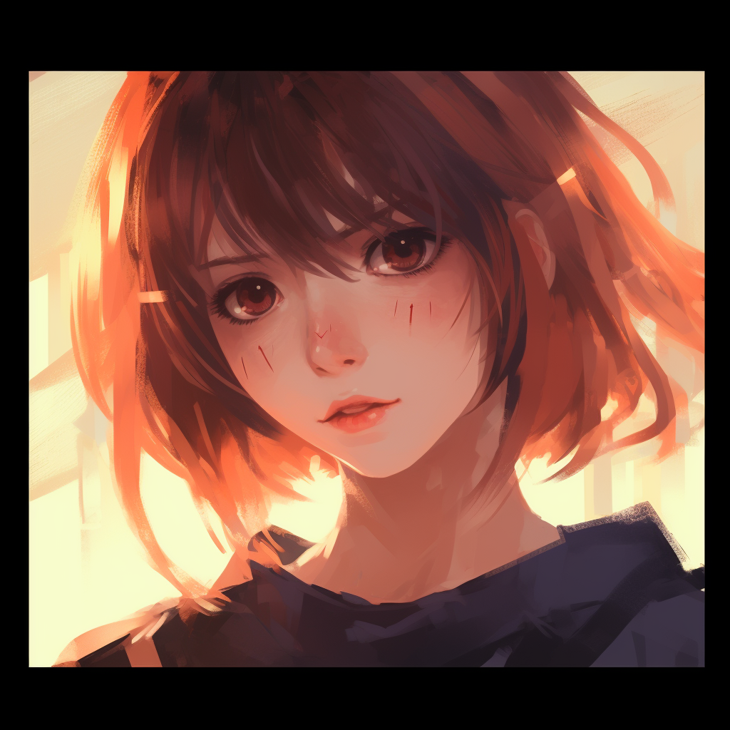 Vivid and striking depicted with neon colors, bold outlines and a lively expression on the anime character's face. aesthetic anime pfp compilation