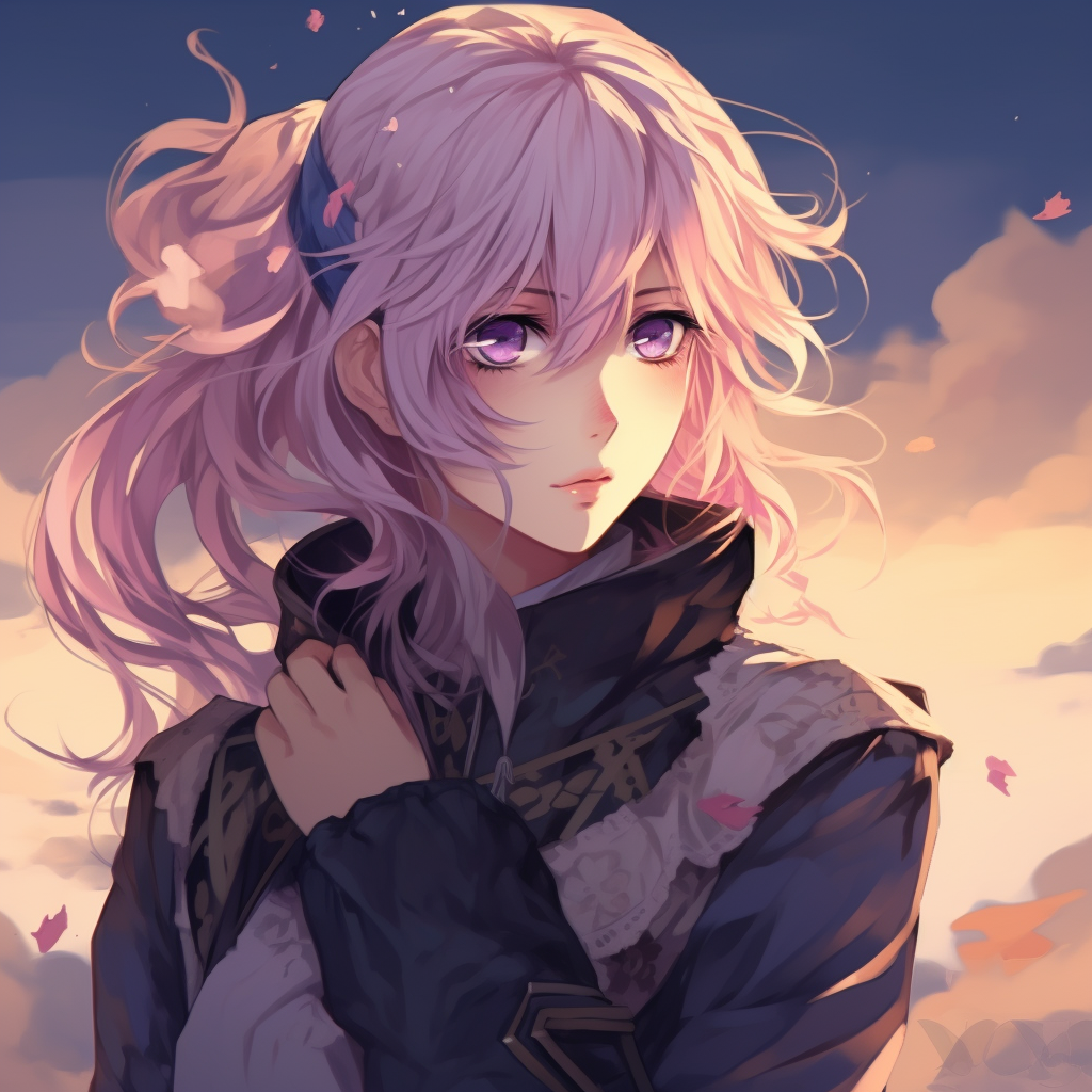 Scene of Violet writing, focus on graceful hand movement and use of gentle colors. trending cool anime pfpHD, free download