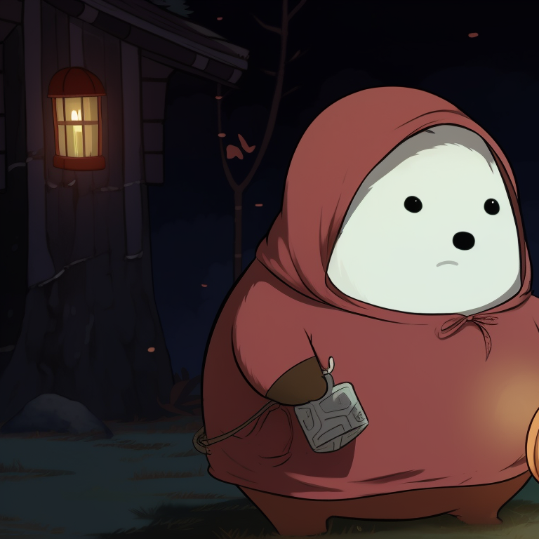 Two characters surrounded by jack-o-lanterns, earthy tones and playful style. we bare bears halloween pfp gallery pfp for discord.