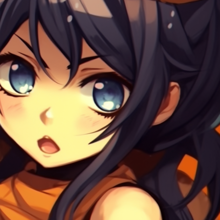 Close-up of two characters as a witch and warlock, intricate details and cool-hued lighting. classic halloween matching pfp pfp for discord.