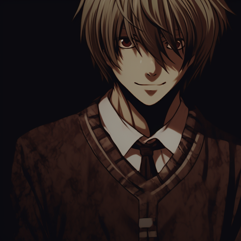 Characters from sunset to sunrise, showcasing a full spectrum of dark and eerie colors. misa amane matching spooky outfits pfp for discord.